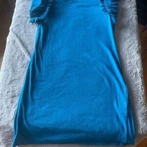 Express Vibrant Blue Dress 90% cotton sz Large